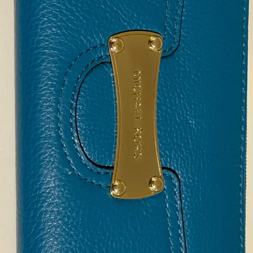 Michael Kors Blue Leather Wallet - Picture 6 of 7